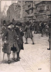 Dr. Johnson bekijkt de scène van de 